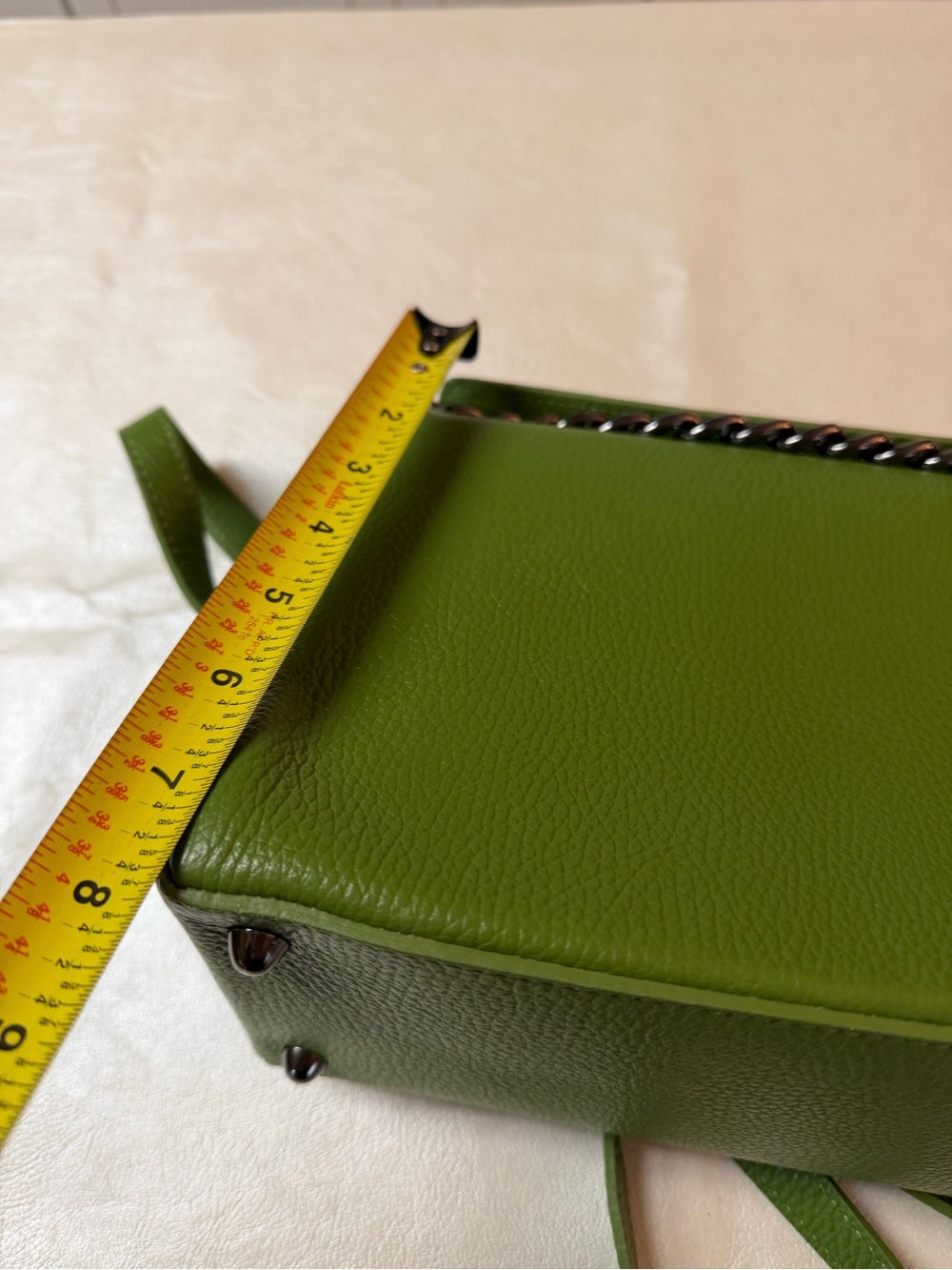 Green Leather Crossbody Bag - Italy - Picture 11 of 12